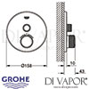Grohe Grohtherm SmartControl Thermostat Dimensions